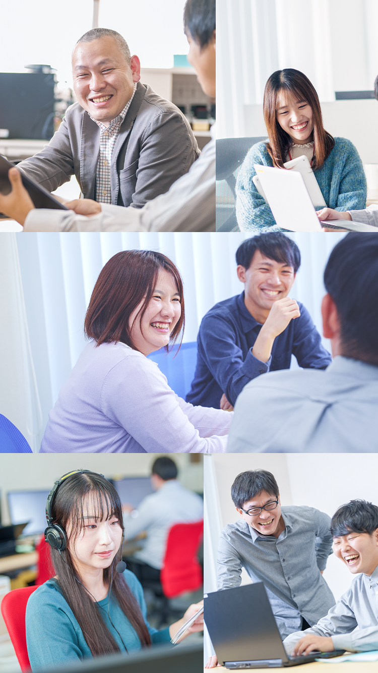 人が笑っている写真